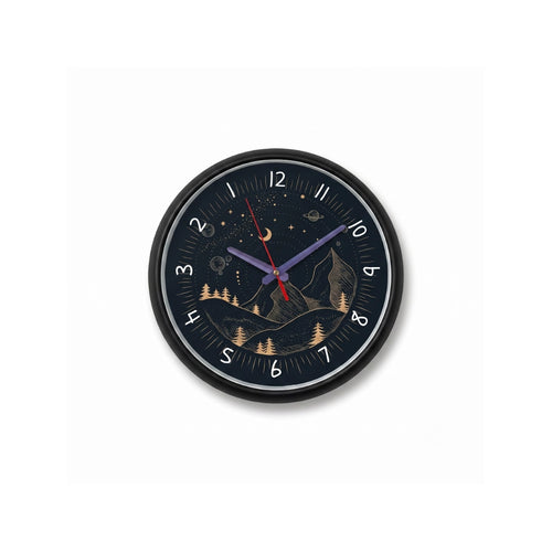 Cosmic Orbit reverse wall clock space inspired counter clockwise design by Umdah Crafts Pakistan