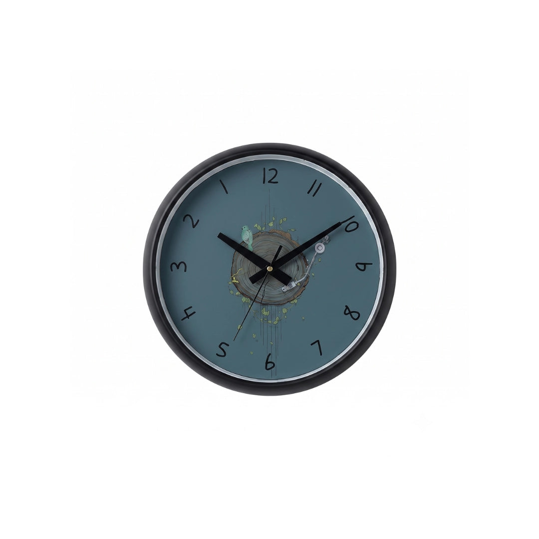Nature's Groove reverse wall clock botanical design counter clockwise by Umdah Crafts Pakistan