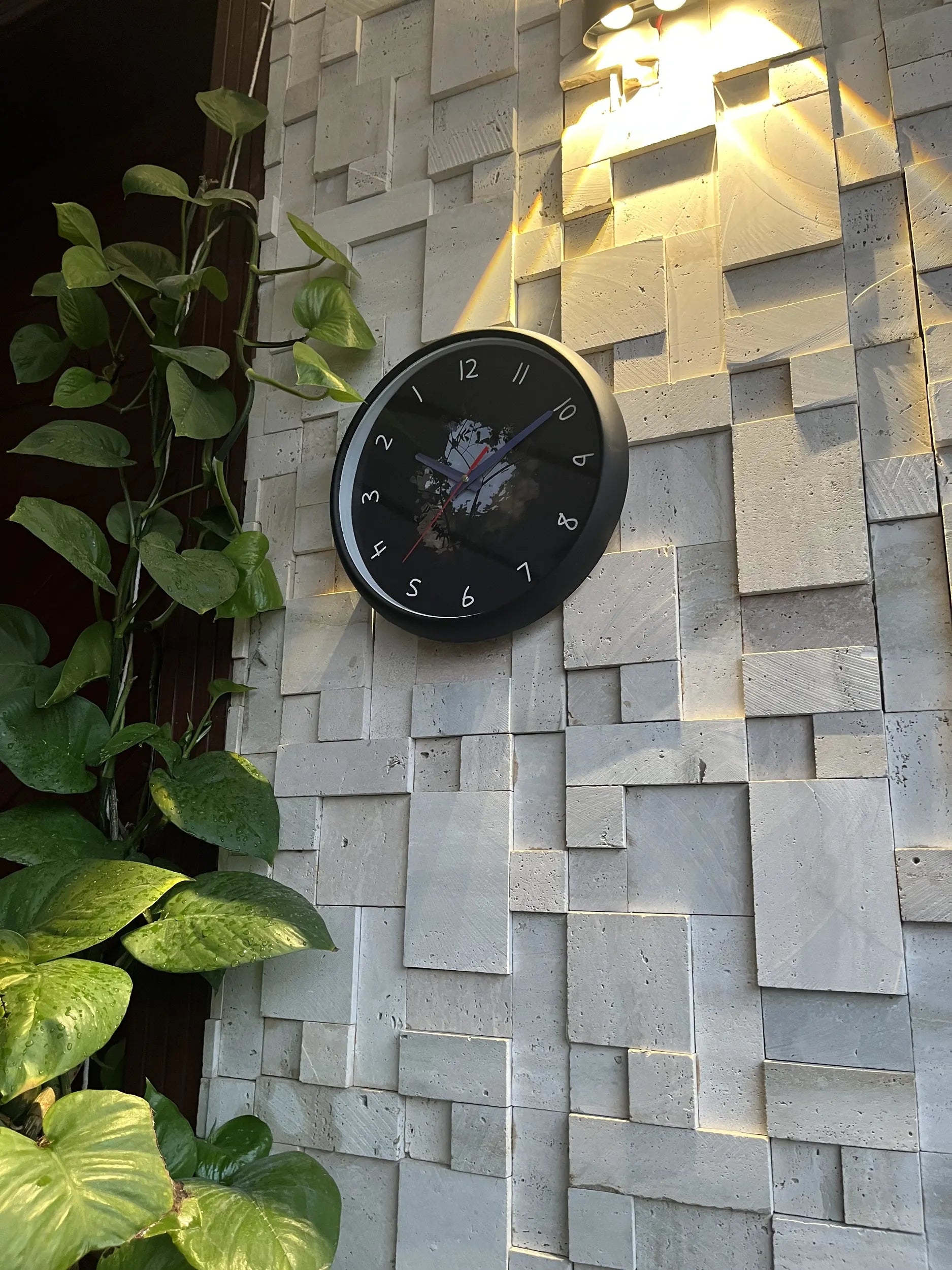 Mystic Forest reverse wall clock mounted in home interior Pakistan