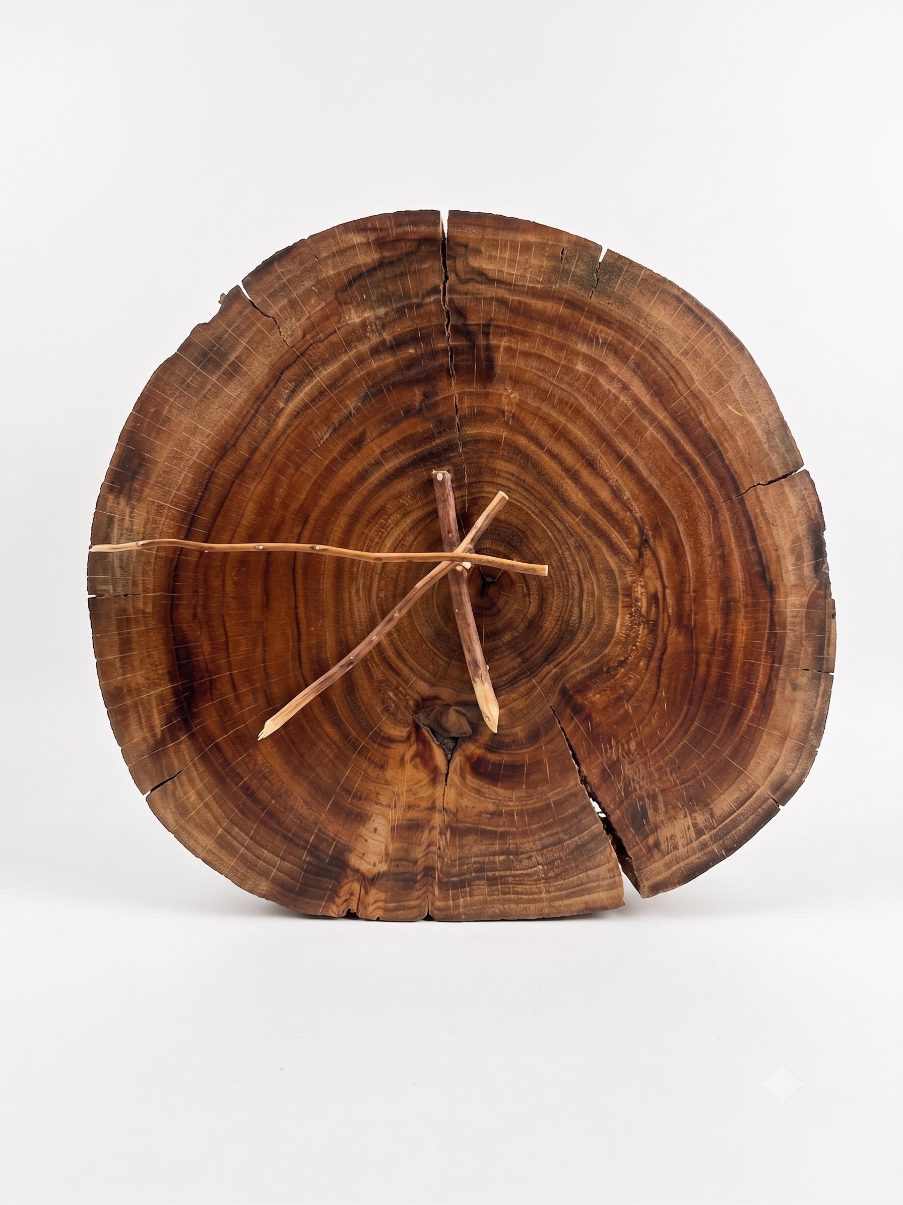 Timber Reverse Orbit Handcrafted Reverse Wooden Clock