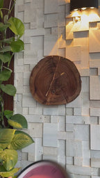 Timber Reverse Orbit Handcrafted Reverse Wooden Clock