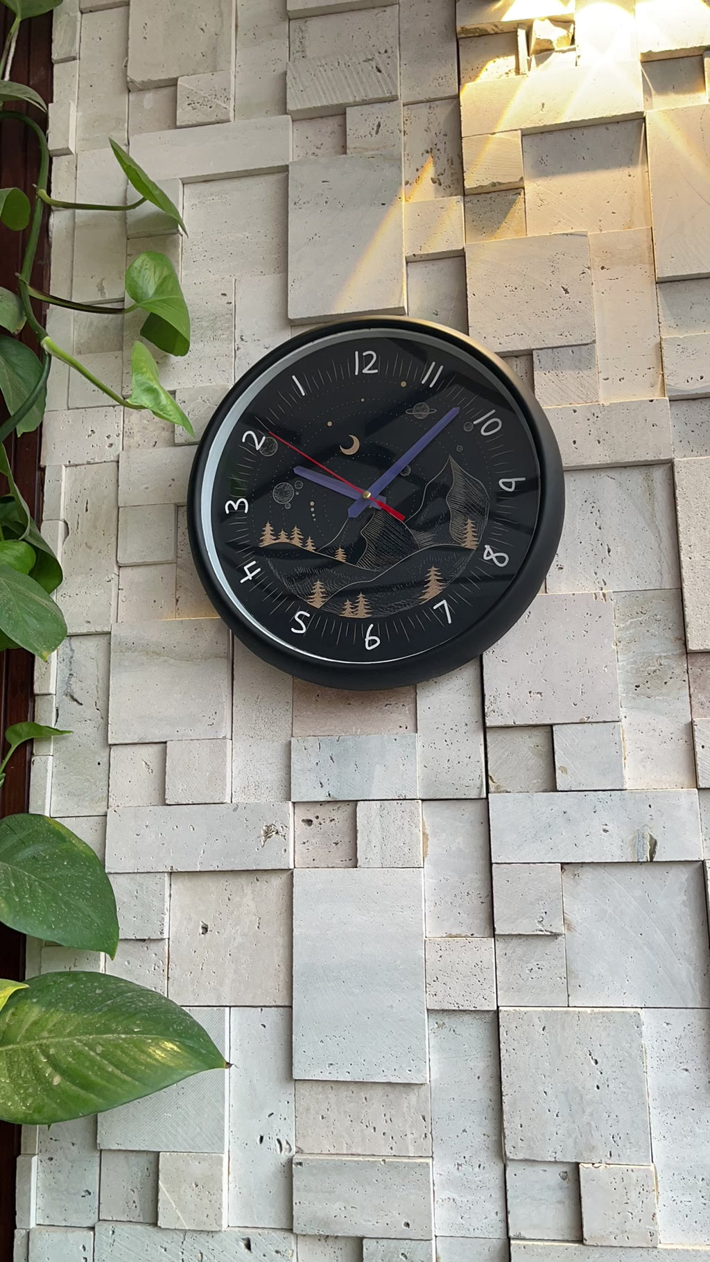 Cosmic Orbit Reverse Wall Clock