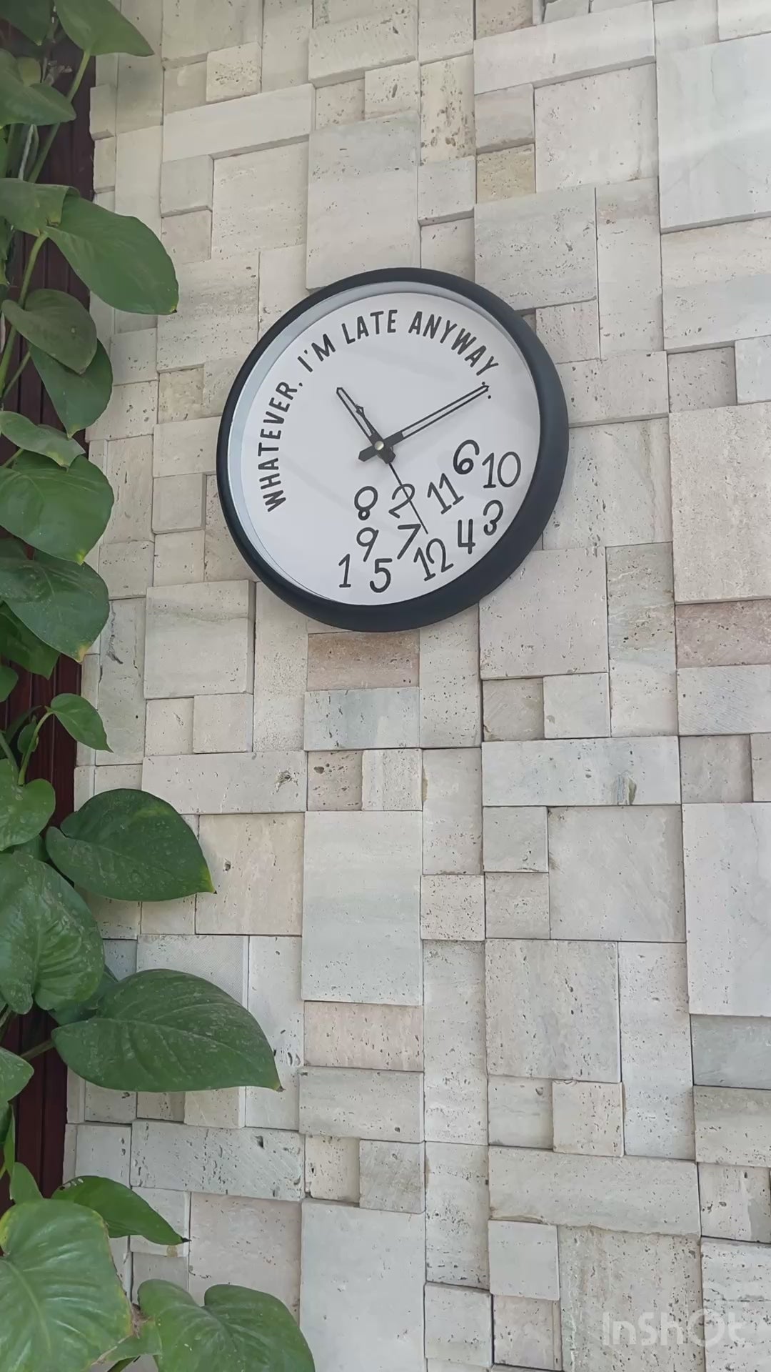 Whatever I'm Late Whimsical Reverse Wall Clock